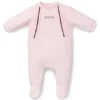 Babypyjamas i sammet med logotryck