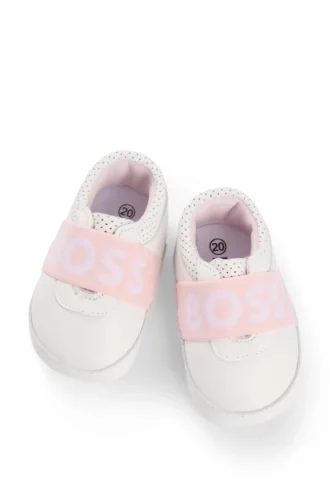Babyskor i läder med logotyprem