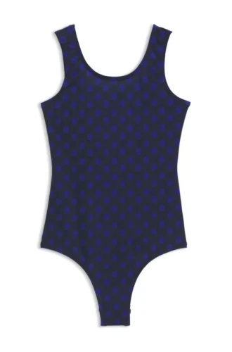Baddräkt för barn med monogram och låg rygg