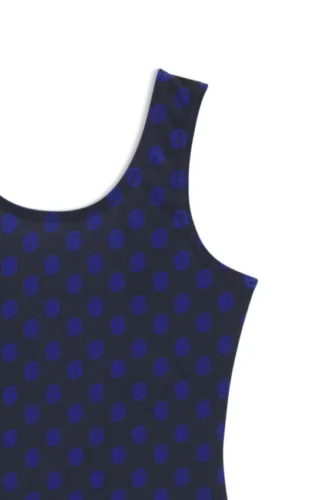 Baddräkt för barn med monogram och låg rygg