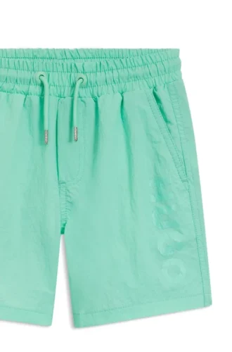 Badshorts för barn med kontrasterande logotryck