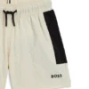 Badshorts för barn med logotryck i seersucker