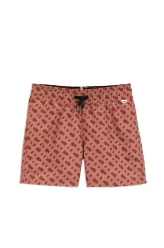 Badshorts för barn med monogramtryck
