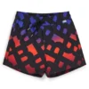 Badshorts för barn med monogramtryck i ton-i-ton