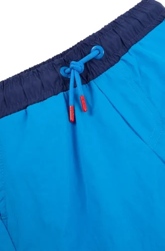 Badshorts för barn med vertikalt logotryck