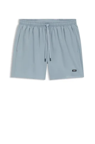 Badshorts med logotyp i gummi