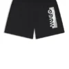 Badshorts med metalliskt delat logo
