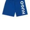 Badshorts med vertikalt logotryck
