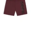Badshorts med vertikalt logotryck
