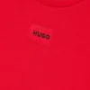 Barn-sweatshirt i bomullsblandning med röd logotyp
