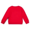 Barn-sweatshirt i bomullsblandning med röd logotyp