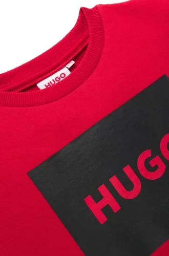 Barn-sweatshirt med fyrkantigt logotryck