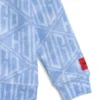 Barn-sweatshirt med geometrisk logotyp i bomullsblandning