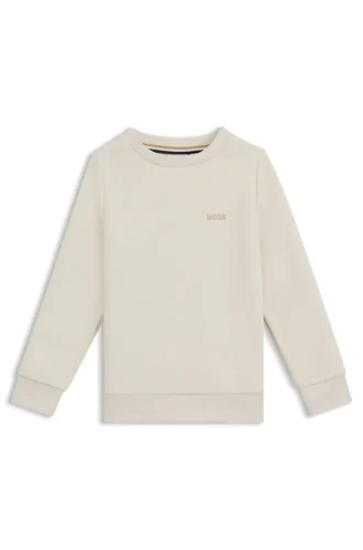 Barn-sweatshirt med logotryck i bomullsblandning