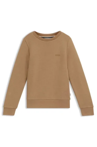 Barn-sweatshirt med logotryck i bomullsblandning