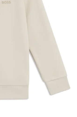 Barn-sweatshirt med logotryck i bomullsblandning