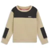 Barn-sweatshirt med ripstop-detaljer i bomullsblandning