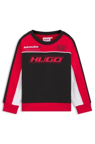Barn-sweatshirt med signaturdetaljer i bomullsblandning