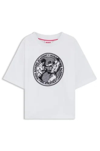 Barn-T-shirt i bomull med boxningsmotiv
