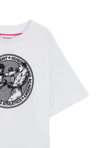Barn-T-shirt i bomull med boxningsmotiv