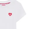 Barn-T-shirt i bomull med broderad logotyp i hjärtform