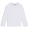 Barn-T-shirt i bomull med delad logotyp