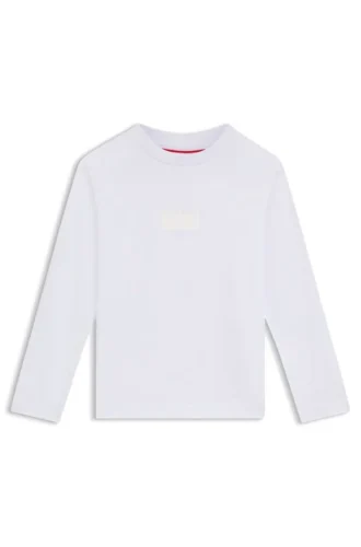 Barn-T-shirt i bomull med delad logotyp