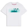 Barn-T-shirt i bomull med delad logotyp