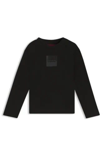 Barn-T-shirt i bomull med delad logotyp