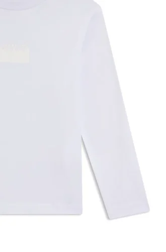 Barn-T-shirt i bomull med delad logotyp