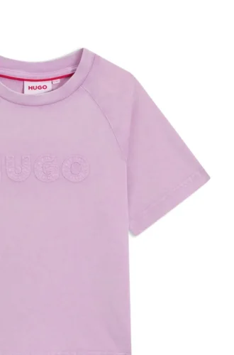 Barn-T-shirt i bomull med logodetalj