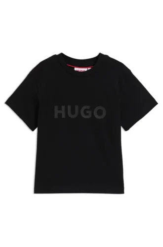 Barn-T-shirt i bomull med logotryck