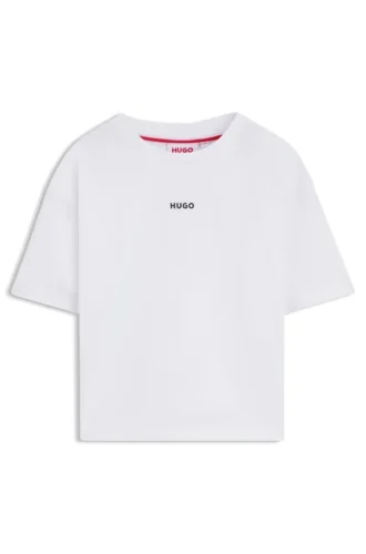 Barn-T-shirt i bomull med logotryck