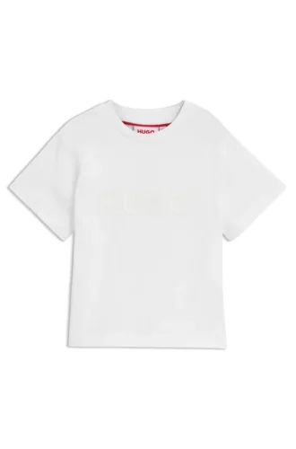Barn-T-shirt i bomull med logotryck
