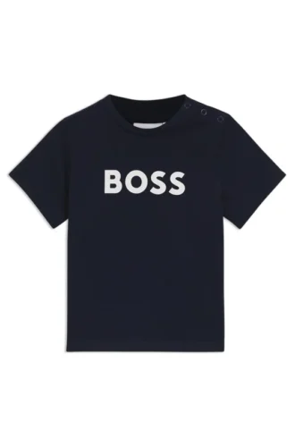Barn-T-shirt i bomull med logotryck