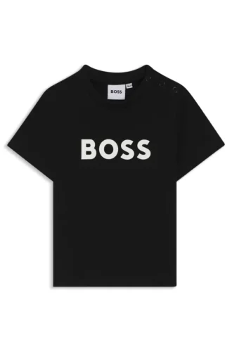 Barn-T-shirt i bomull med logotryck