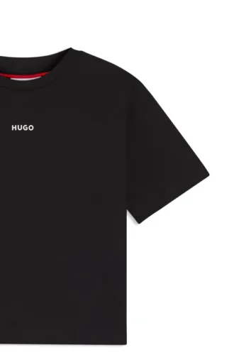 Barn-T-shirt i bomull med logotryck