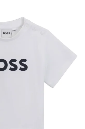 Barn-T-shirt i bomull med logotryck