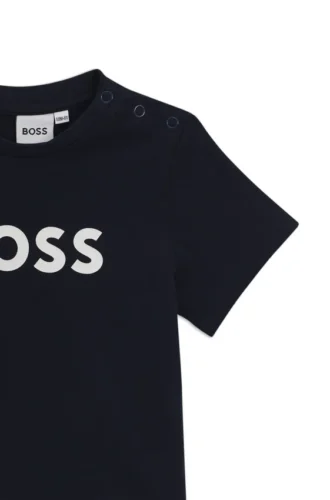 Barn-T-shirt i bomull med logotryck