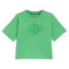 Barn-T-shirt i bomull med logotyp