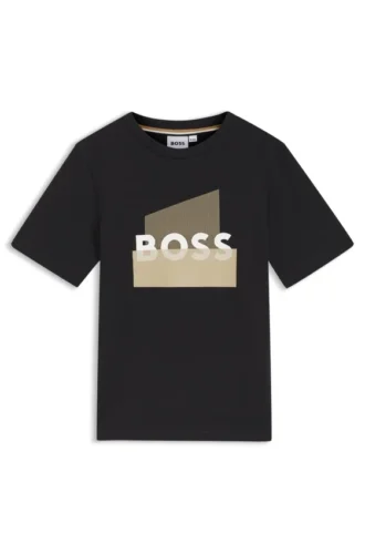 Barn-T-shirt i bomull med logotyp