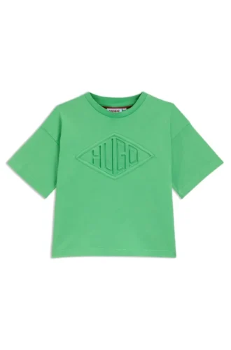 Barn-T-shirt i bomull med logotyp