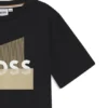 Barn-T-shirt i bomull med logotyp