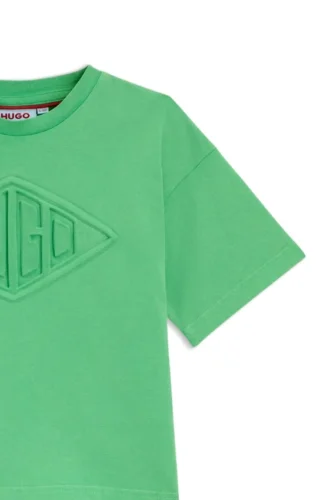 Barn-T-shirt i bomull med logotyp