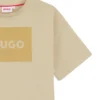 Barn-T-shirt i bomull med logotyp i sammetseffekt