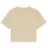 Barn-T-shirt i bomull med logotyp i sammetseffekt