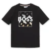 Barn-T-shirt i bomull med monogram och logotryck