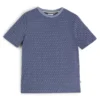 Barn-T-shirt i bomull med monogramtryck över hela plagget