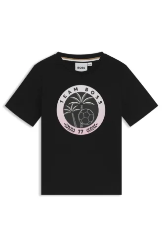 Barn-T-shirt i bomull med tryck