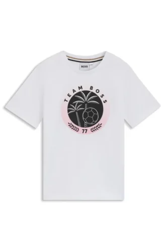 Barn-T-shirt i bomull med tryck